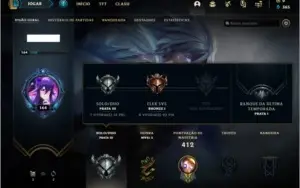Conta prata 3 com 72 skins e 124 champs