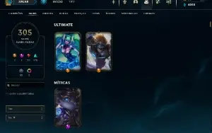Vendo está conta de lol platina 2