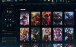 Vendo está conta de lol platina 2