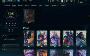 Vendo está conta de lol platina 2