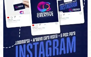 Logotipo + Arquivo de Cartão de Visita + 6 post para Insta