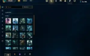 Conta Mestre com 27 Champs e 21 Fragmentos de skins