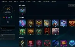 Conta de LOL D4 - S7 - 91 Champions - 115 Skins