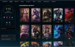 Conta de LOL D4 - S7 - 91 Champions - 115 Skins