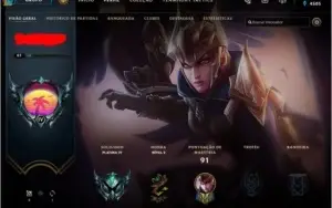 conta league of legends platina