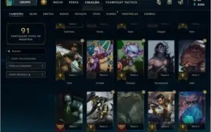 conta league of legends platina