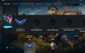 CONTA LEAGUE OF LEGENDS DIAMANTE 4 PREÇO ÚNICO *ACESSO TOTAL