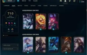 Conta Riot com 710 skins, platina IV + skins no valorant