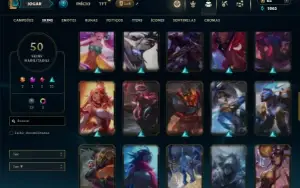 Unranked com 85 Champs e 50 Skins ( JG / ADC )