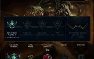 Conta Platina 2 com mmr alto
