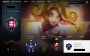 Conta LV. 58 / 47 Champs / 27 Skins / Diamante 4