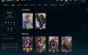 Conta do league of legends, Valorant e Mobile com skins