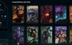 conta mono viktor only maestria todas as skins master 3 anos