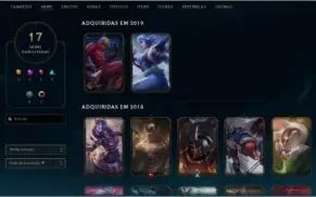 Conta LeagueOfLegends 62Champs+17Skins