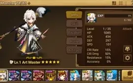 Reroll Summoners War lvl10 com Art Master Light - Hanwul