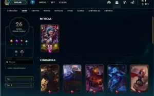 Conta Platina 4 (FLEX) com 50 Champs e 26 Skins