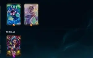 Conta lol com várias skins