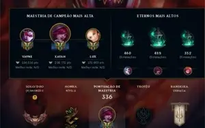 Conta lol com várias skins