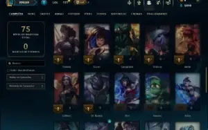 Unranked com 50 Champs e 6 Skins