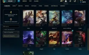 Conta bronze 2 com 21 Champs e 1 Skin