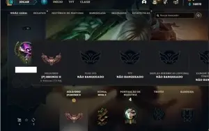 Conta bronze 2 com 21 Champs e 1 Skin