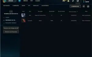 Conta bronze 2 com 21 Champs e 1 Skin