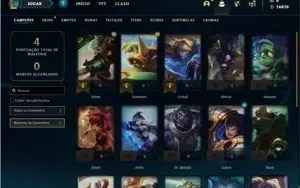 Conta bronze 2 com 21 Champs e 1 Skin