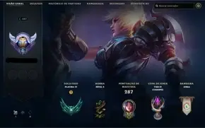 Conta LoL Platina Muitos Champions e Skins