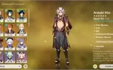 AR 56 - ITTO + CHIFRES VERMELHOS + XIAO + AYAKA + VENTI + 5