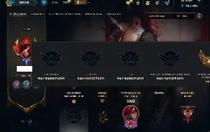 Unranked com 150 Champs e 100 Skins + 2700 RP