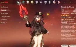 Genshin Impact Hutao C1 Bálculo de Homa+Ayaka Kazuha