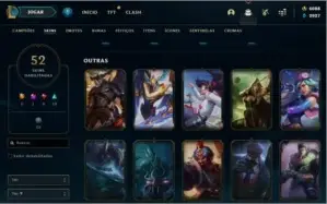 Conta League of Legends Level 185, Gold 4 6k de RP