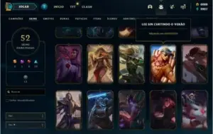Conta League of Legends Level 185, Gold 4 6k de RP