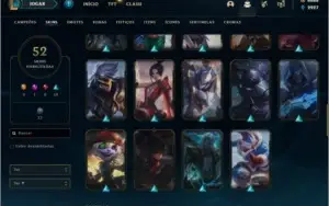 Conta League of Legends Level 185, Gold 4 6k de RP