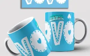 Arte Para Caneca - Avós Vovós e Vovôs