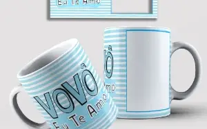 Arte Para Caneca - Avós Vovós e Vovôs