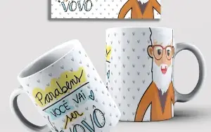 Arte Para Caneca - Avós Vovós e Vovôs