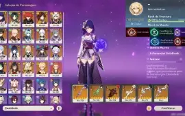 Genshin Ar57 - C/ 18 Chars - 5★/ 6 Armas - 5★/ Raiden + Luz