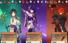 Genshin Ar57 - C/ 18 Chars - 5★/ 6 Armas - 5★/ Raiden + Luz