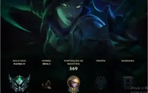 PLAT IV, 356 skins, 4 míticas, 4 ultimate , 30 lendárias e +