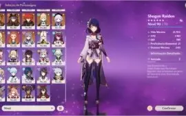 Conta Genshin AR 57 - 29x 5* Estrelas - A melhor