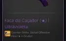 Faca do caçador ultravioleta + Luva faixas/fita adesiva