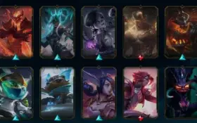 conta de lol lvl 298, com 213 skins, 133 campões e 16k de ea
