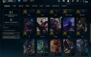 Conta Unranked com 30 Champs e 3 Fragmentos de skins