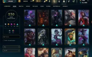 Bronze 4 com TODOS os champs e 230 Skins + 1400 RP
