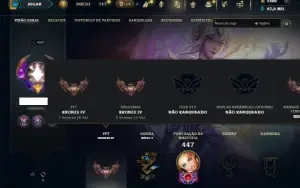 Bronze 4 com TODOS os champs e 230 Skins + 1400 RP