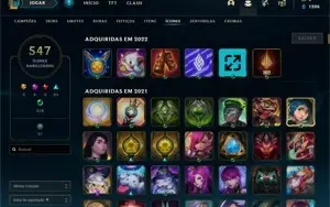 Conta League of Legends, Todos os Campeões, 1k+ de Skins