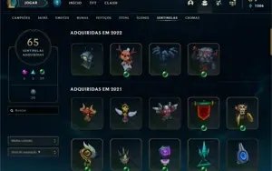 Conta League of Legends, Todos os Campeões, 1k+ de Skins