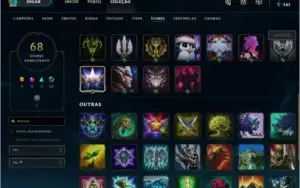 Conta League of Legends Prata 35 Campeões 19 Skins 68 Ícones