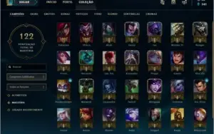 Conta League of Legends Prata 35 Campeões 19 Skins 68 Ícones
